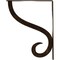 Ekena Millwork Ashford Single, Wrought Iron Bracket, (Single center brace), Antiqued Bronze 1 1/2"W  x 12"D x 15"H BKTM01X12X15SASABZ - alternate 3